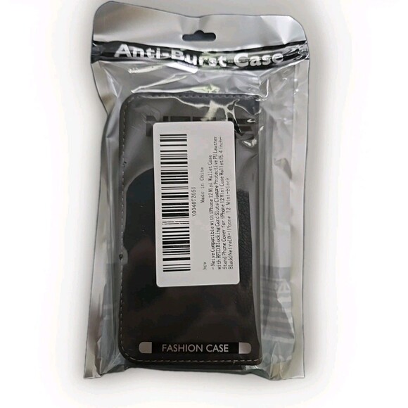 Neiye Anti-Burst Fashion Wallet Case for iPhone 12 Mini Black - Picture 1 of 4